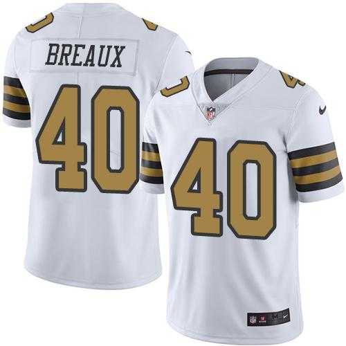 Nike Men & Women & Youth Saints 40 Delvin Breaux White Color Rush Limited Jersey,We sell and wholesale Nike Men & Women & Youth Saints 40 Delvin Breaux White Color Rush Limited Jersey on line form chian!